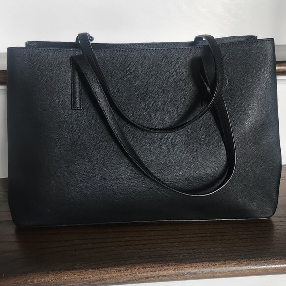 NWT KATE SPADE-MAIDEN WAY-Tote Bag-100% Leather-Saffiano-Black $398 Retail - Picture 7 of 16